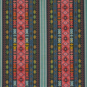 Cosima Embroidery Carbon Multi 79681 by Schumacher Designer Fabric