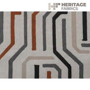 Maize Black Clay by Roth & Tompkins Designer Fabric