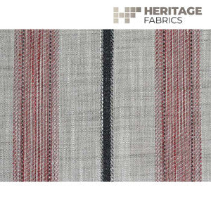 Trafalgar Stripe Fire by Roth & Tompkins Designer Fabric