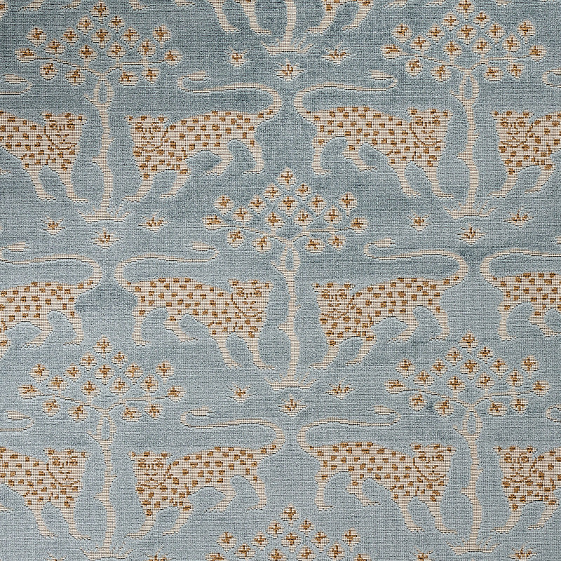 Woodland Leopard Velvet Mineral 80080 by Schumacher Designer Fabric CUT & PATTERNED VELVETS VISCOSE 75% COTTON 13% BELGIUM </p><p>Repeat: Horizontal: 13 1/3" (34CM) and Vertical: 12 1/5" (31CM) 54.3333 - Swanky Fabrics -