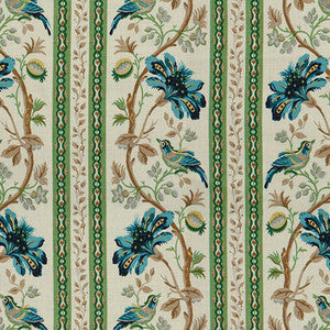 Le Lac Border Aqua/Green by Brunschwig & Fils Designer Fabric