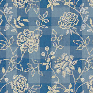 Kinevine Emb French Blue by Brunschwig & Fils Designer Fabric