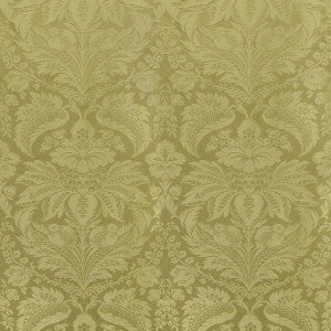 Damask Pierre Olive by Brunschwig & Fils Designer Fabric