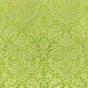 Damask Pierre Green by Brunschwig & Fils Designer Fabric