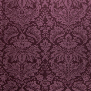 Damask Pierre Eggplant by Brunschwig & Fils Designer Fabric