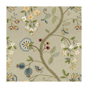 Claudia Aqua/Gray by Brunschwig & Fils Designer Fabric