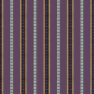 Rayure Broderie Aubergine by Brunschwig & Fils Designer Fabric
