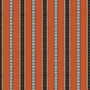 Rayure Broderie Orange by Brunschwig & Fils Designer Fabric