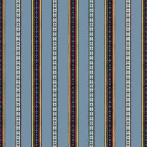 Rayure Broderie Bleu by Brunschwig & Fils Designer Fabric