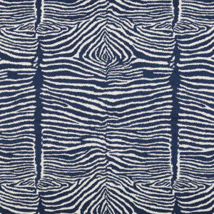 Le Zebre Emb Navy by Brunschwig & Fils Designer Fabric