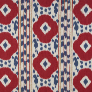 Varkala Print Red/Blue by Brunschwig & Fils Designer Fabric