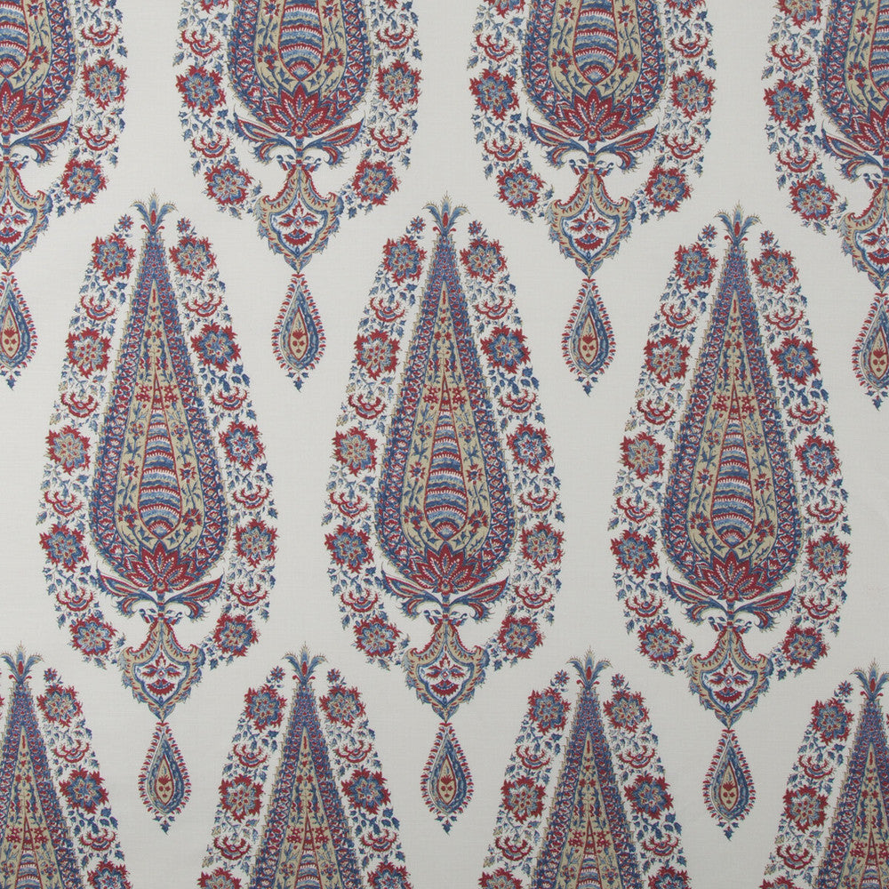 Komal Paisley Madder/Blue by Brunschwig & Fils Fabric Brunschwig & Fils Fabric Komal Paisley Madder/BlueFabric LINEN - 62%;COTTON - 28%;NYLON - 10% Thailand </p><p>Repeat: H: 13, V: 40 52 - Fabric Carolina -