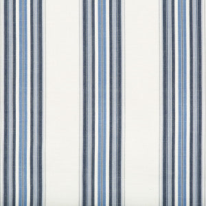 Verdon Stripe Indigo/Sky by Brunschwig & Fils Designer Fabric