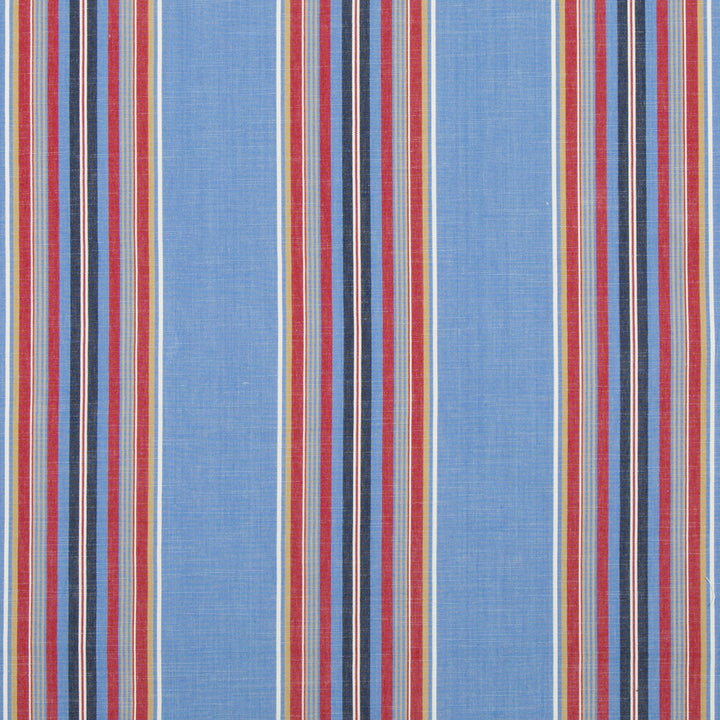 Verdon Stripe Blue/Red by Brunschwig & Fils Fabric Brunschwig & Fils Fabric Verdon Stripe Blue/RedFabric DURANCE COTTON - 100% India </p><p>Repeat: H: 7.5, V: 0 53 - Fabric Carolina -