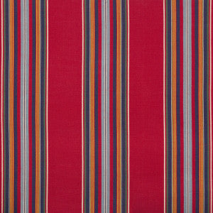 Verdon Stripe Red/Navy by Brunschwig & Fils Designer Fabric