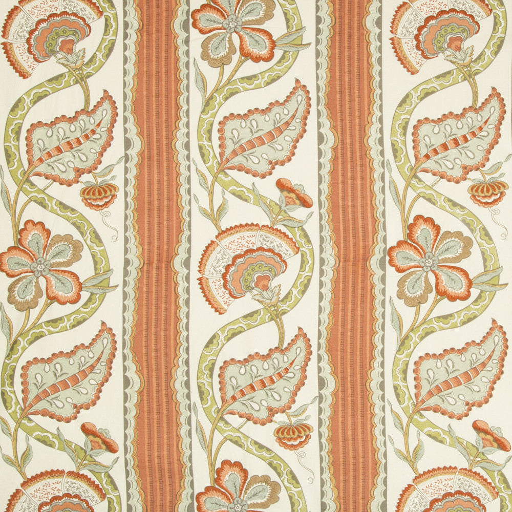 Gautier Print Pumpkin by Brunschwig & Fils Fabric Brunschwig & Fils Fabric Gautier Print PumpkinFabric LE PARNASSE COTTON - 100% India </p><p>Repeat: H: 26.5, V: 33.5 53 - Fabric Carolina -