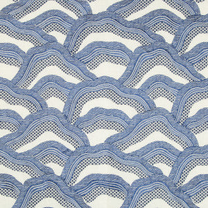 Les Rizieres Emb Royal/Navy by Brunschwig & Fils Designer Fabric