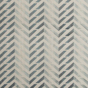 Les Vagues Emb Blue/Slate by Brunschwig & Fils Designer Fabric