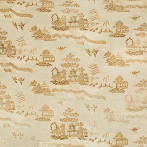 La Pagode Velvet Sand by Brunschwig & Fils Designer Fabric