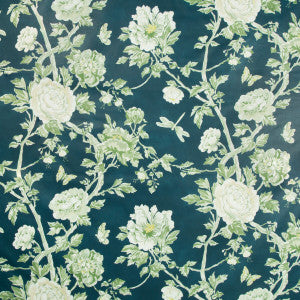Les Pivoines Print Green by Brunschwig & Fils Designer Fabric