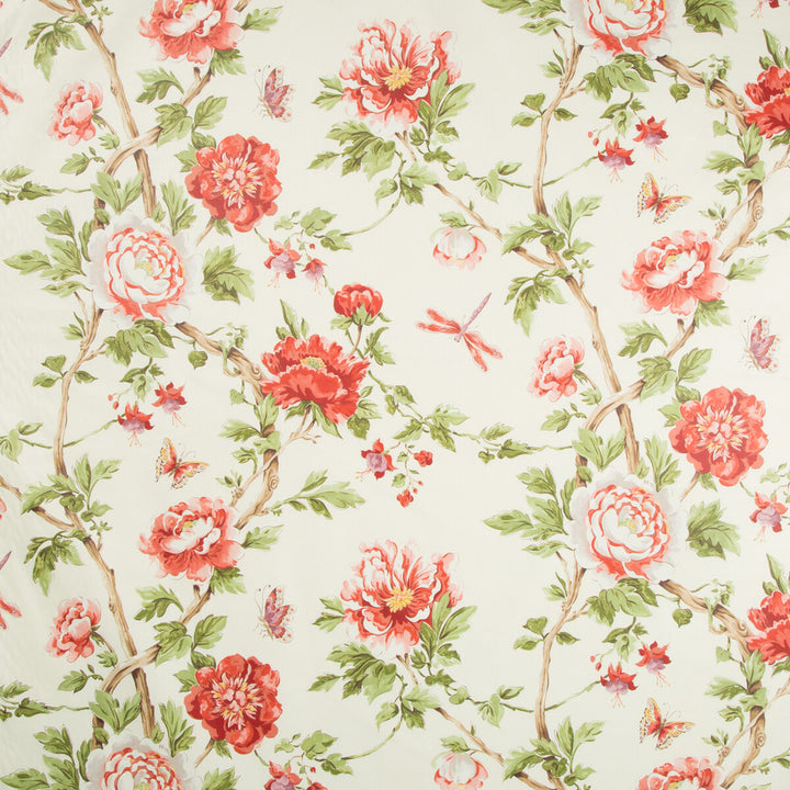 Les Pivoines Print Red by Brunschwig & Fils Fabric Brunschwig & Fils Fabric Les Pivoines Print RedFabric LES ENSEMBLIERS COTTON - 100% France </p><p>Repeat: H: 27, V: 28 54 - Fabric Carolina -