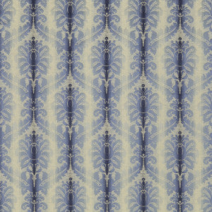 Poivre Damask Indigo/Sky by Brunschwig & Fils Designer Fabric