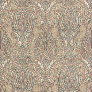 Aoria Paisley Red/Indigo by Brunschwig & Fils Designer Fabric