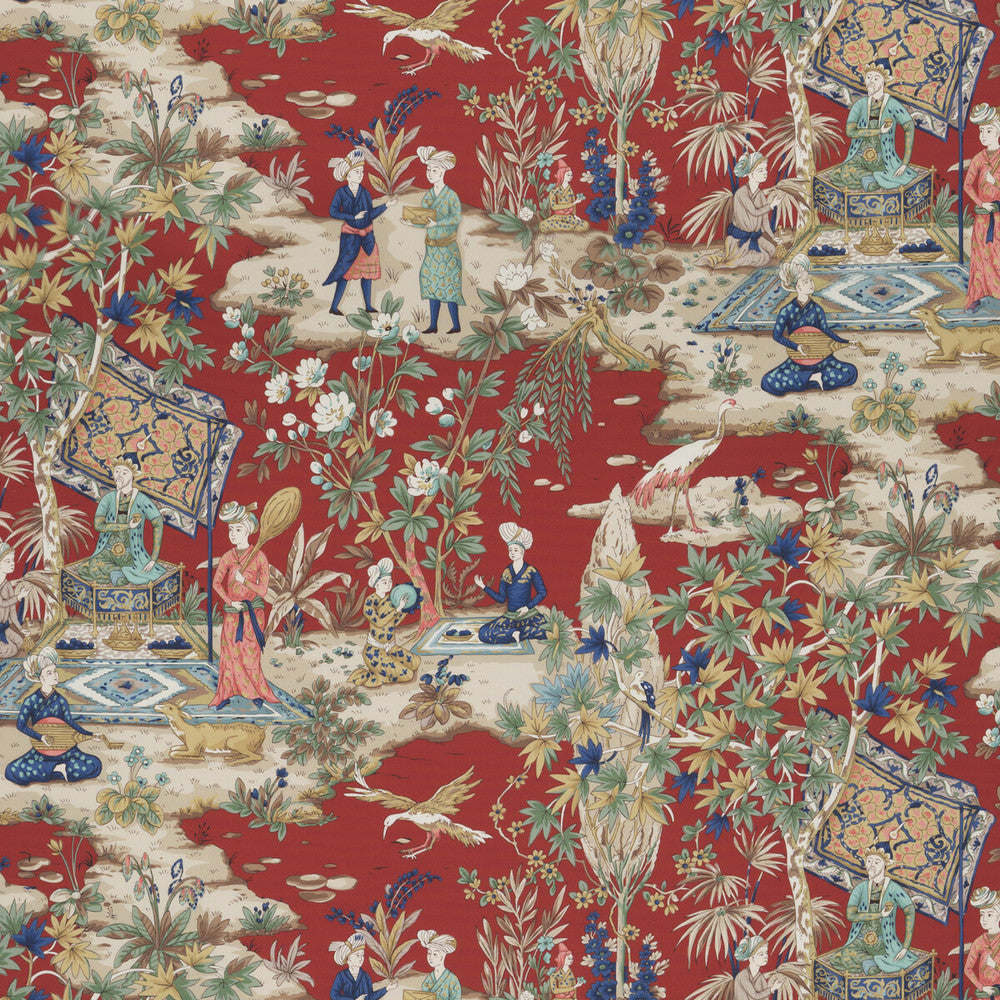 Lodi Garden Print Red by Brunschwig & Fils Fabric Brunschwig & Fils Fabric Lodi Garden Print RedFabric BARET COTTON - 100% France </p><p>Repeat: H: 26.792, V: 27.974 53.584 - Fabric Carolina -