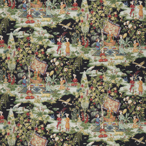 Lodi Garden Print Onyx by Brunschwig & Fils Designer Fabric