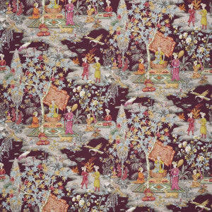 Lodi Garden Print Plum by Brunschwig & Fils Designer Fabric