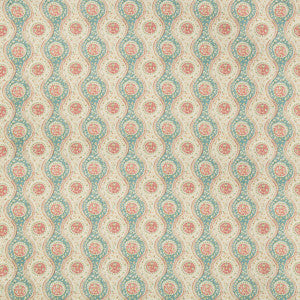 Nadari Print Teal/Rose by Brunschwig & Fils Designer Fabric