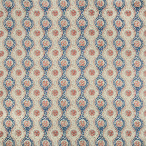 Nadari Print Blue/Red by Brunschwig & Fils Designer Fabric