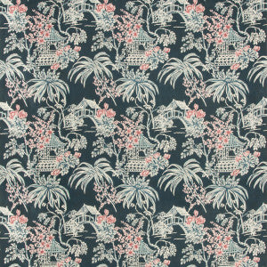 Tongli Print Midnight by Brunschwig & Fils Designer Fabric