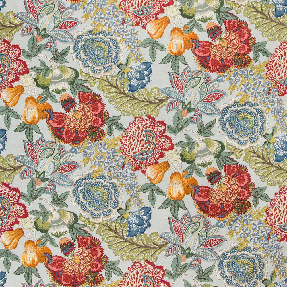 Karabali Print Aqua by Brunschwig & Fils Fabric Brunschwig & Fils Fabric Karabali Print AquaFabric GRAND BAZAAR LINEN - 100% Thailand </p><p>Repeat: H: 26.25, V: 26.25 52.5 - Fabric Carolina -