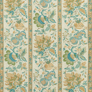 Montflours Print Aqua by Brunschwig & Fils Designer Fabric