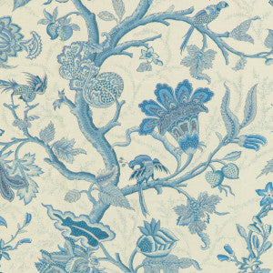 Louverne Print Blue by Brunschwig & Fils Designer Fabric