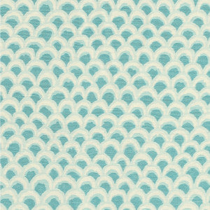 Pave Ii Print Aqua by Brunschwig & Fils Designer Fabric