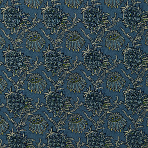 Brassac Print Indigo by Brunschwig & Fils Designer Fabric