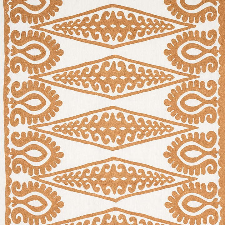Seema Gold 80212 by Schumacher Fabric Schumacher Fabric Seema Gold 80212Fabric LINEN 80% INDIA </p><p>Repeat: H: HORZ. 30" (66CM), V: VERT. 6 3/5" (17CM) 52 - Fabric Carolina -