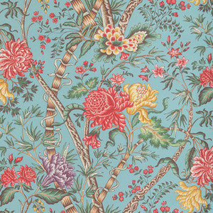 Luberon Print Aqua/Multi by Brunschwig & Fils Designer Fabric