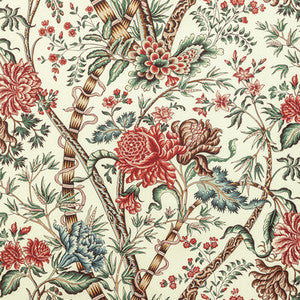 Luberon Print Red/Teal by Brunschwig & Fils Designer Fabric