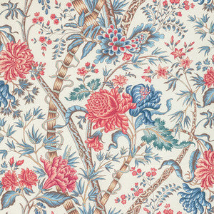 Luberon Print Red/Blue by Brunschwig & Fils Designer Fabric