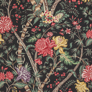 Luberon Print Noir/Multi by Brunschwig & Fils Designer Fabric