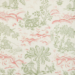 Valensole Print Leaf/Rose by Brunschwig & Fils Designer Fabric