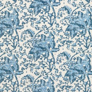 Weymouth Print Indigo by Brunschwig & Fils Designer Fabric