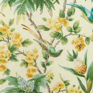 Gastaud Print Gold/Leaf by Brunschwig & Fils Designer Fabric