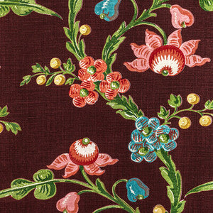 Le Brun Print Aubergine by Brunschwig & Fils Designer Fabric