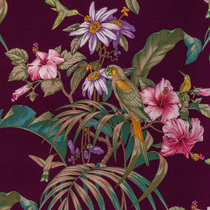 Anima Print Aubergine by Brunschwig & Fils Designer Fabric