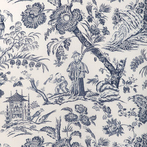 Marcel Print Navy 8023104.50.0 By Brunschwig & Fils Designer Fabric