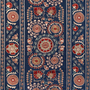 Saanvi Emb Blue/Red 8023113.195.0 By Brunschwig & Fils Designer Fabric